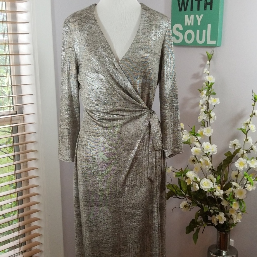 Silver Wrap Dress
